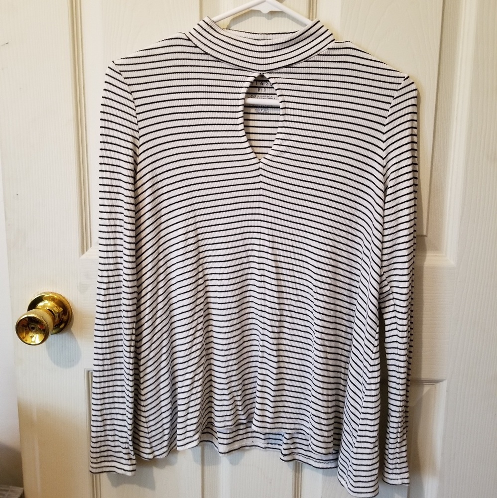 Black and White Striped Tee